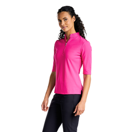 Noa Magenta Fever 3/4 Sleeve Polo Shirt